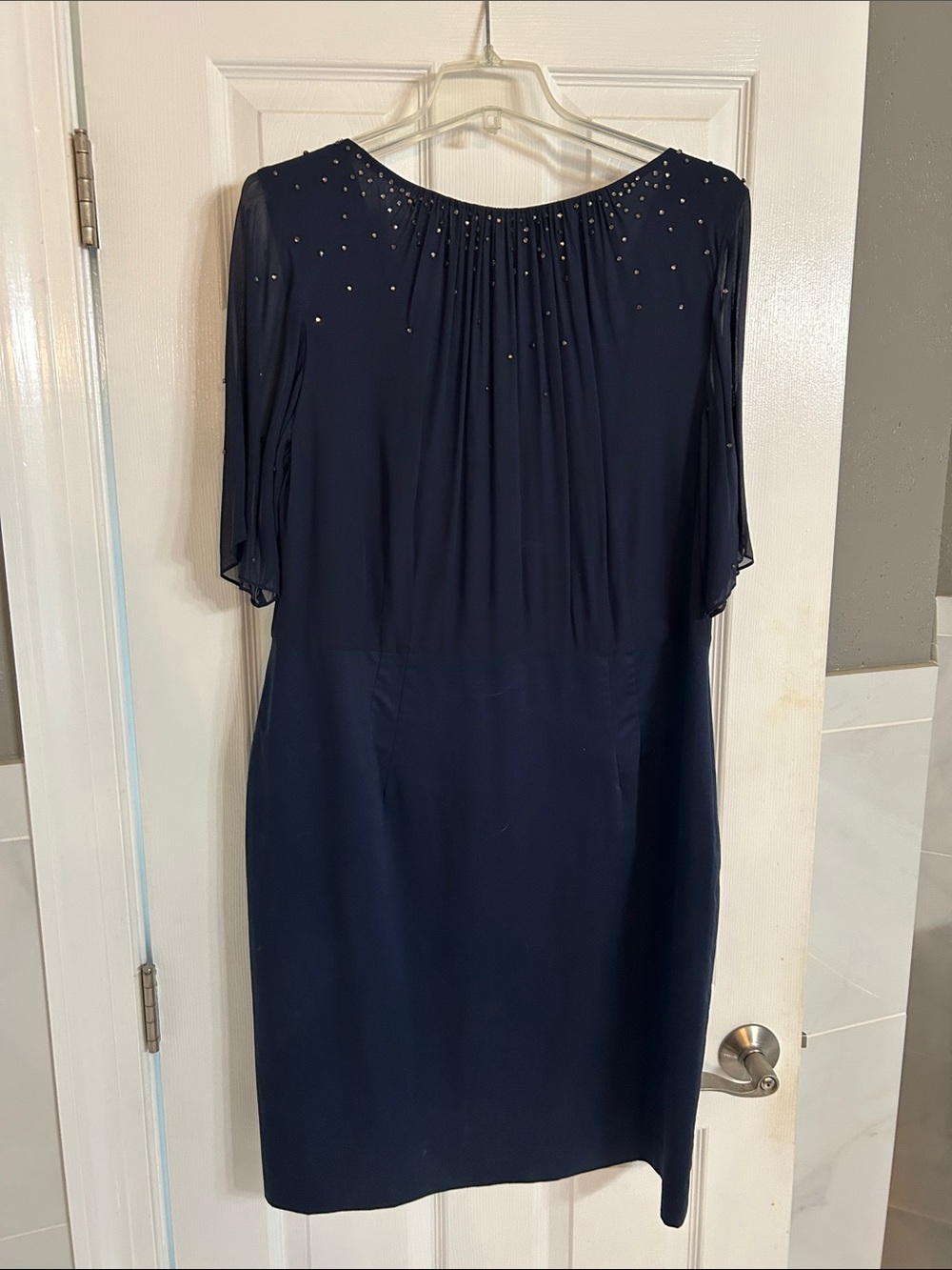 Boden Navy Dress with Metallic Stud Detail